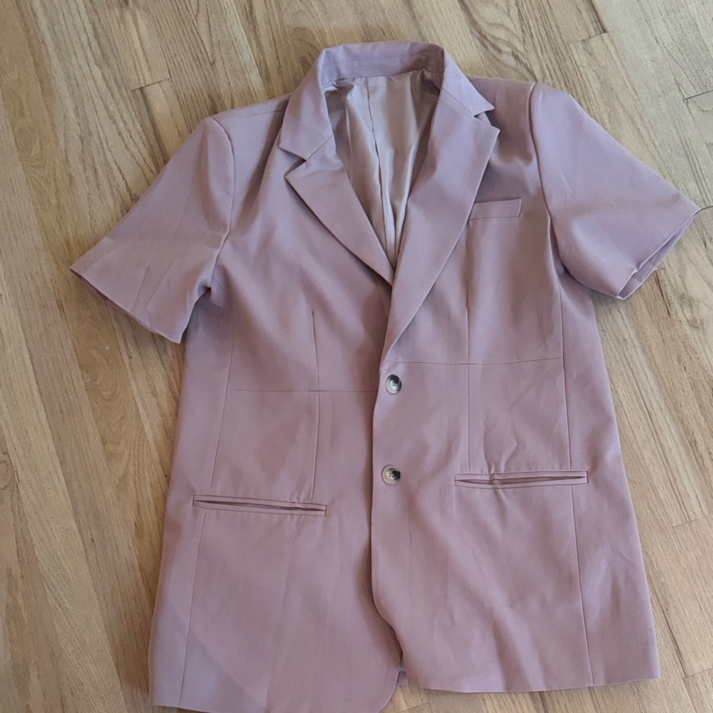 Women’s  Pink  short sleeve Blazer